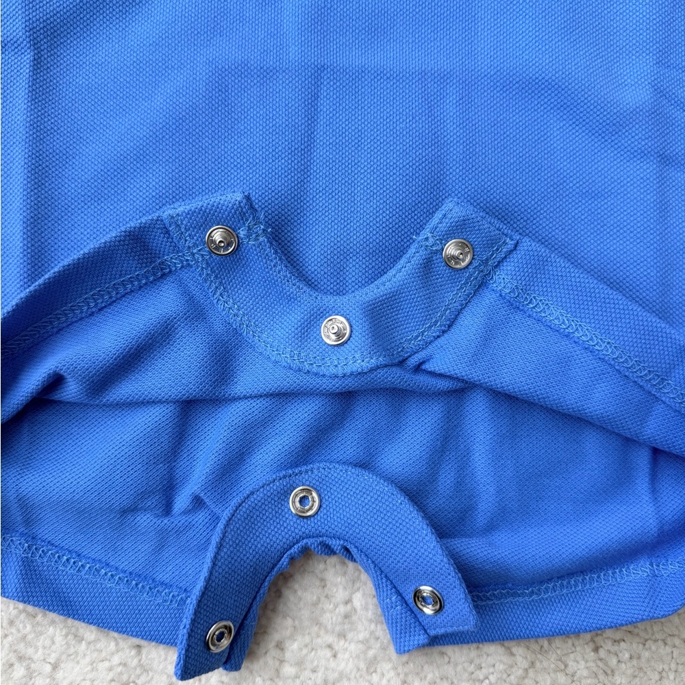 Bella Bliss Blue Baby Romper with snap closure - Picture 8 of 9